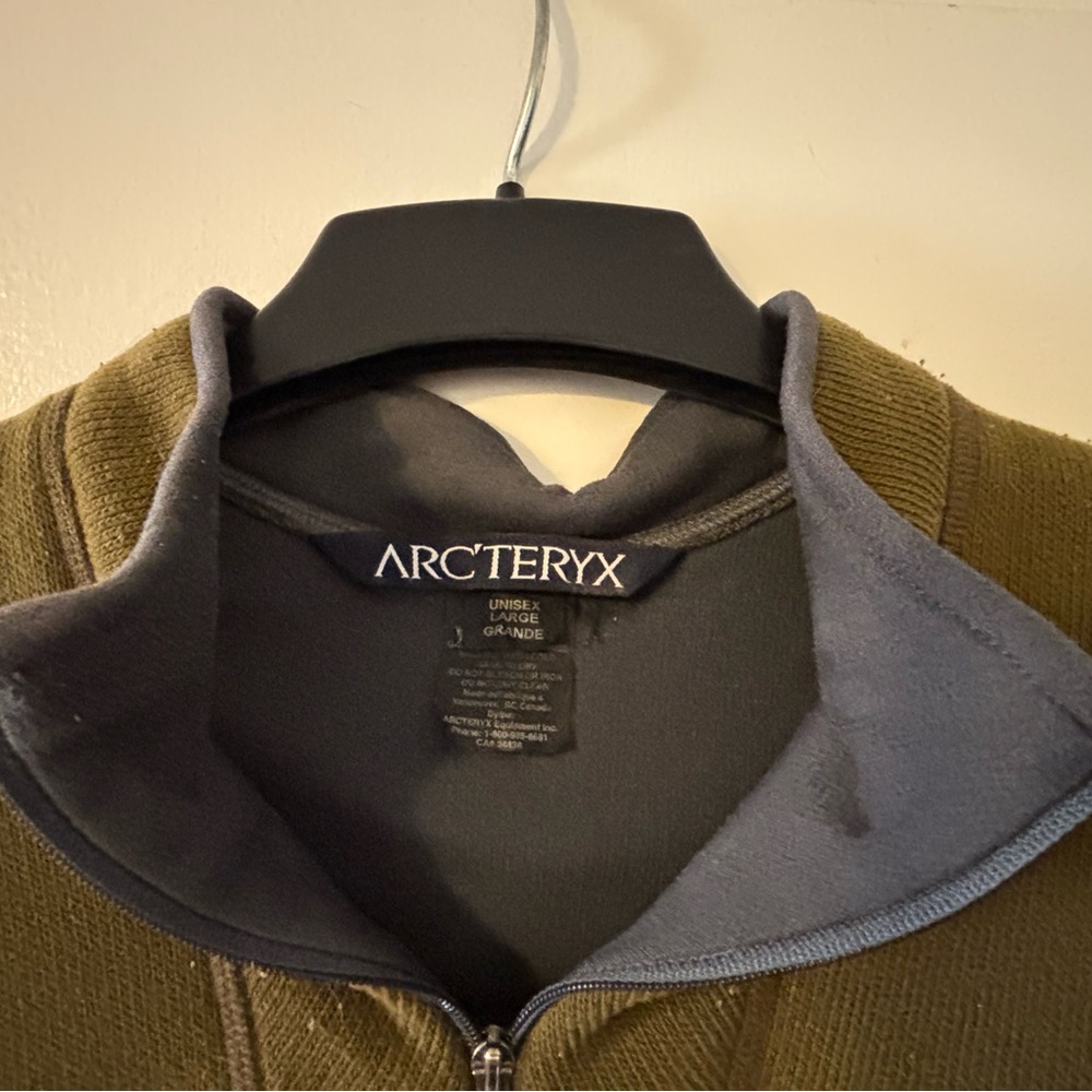 Arc'teryx Khaki and Black Jacket with Zip Pocket